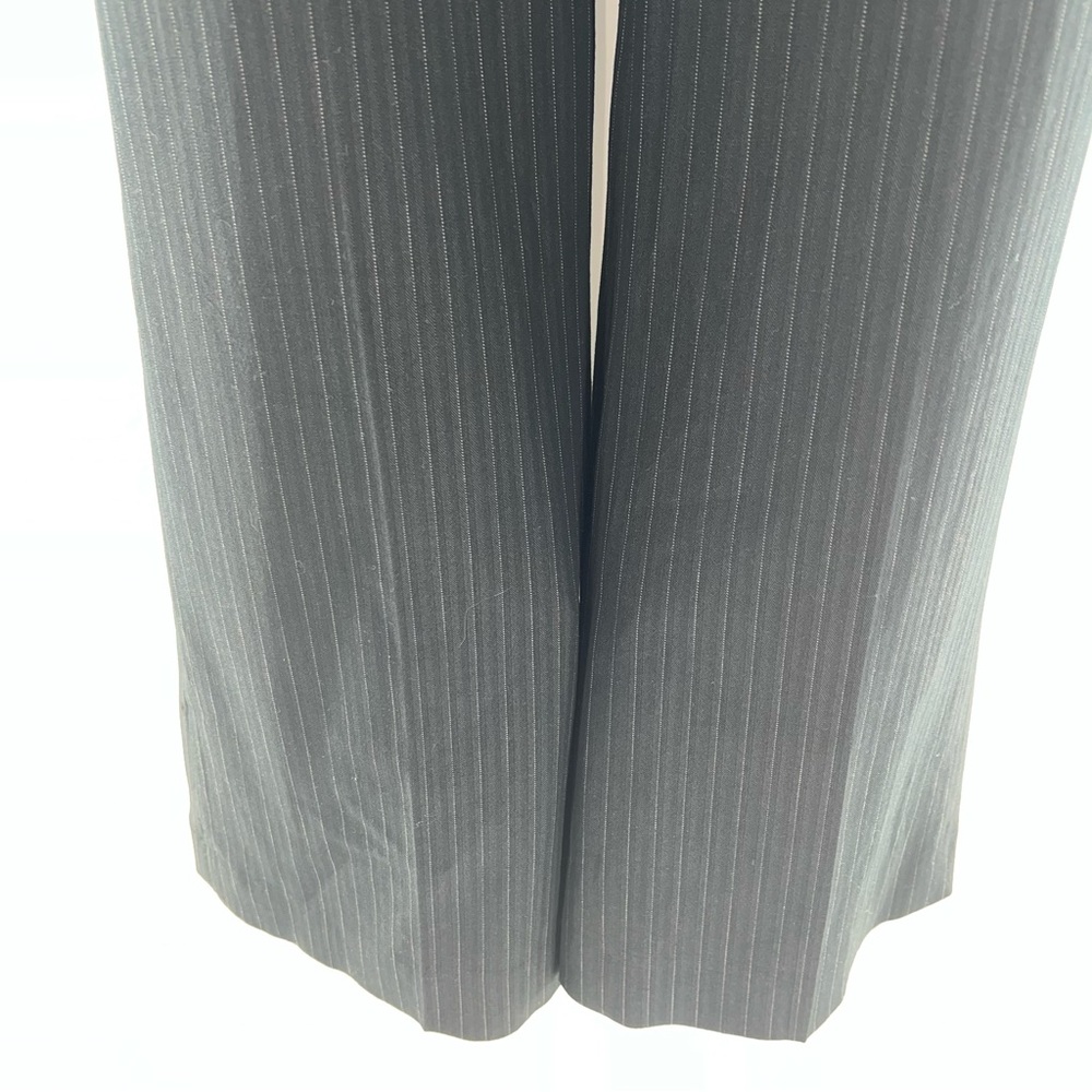 Tahari Black Wide-Leg Women's Work/Professional Pants w/ gray Pinstripes-Size 10 - Picture 8 of 10